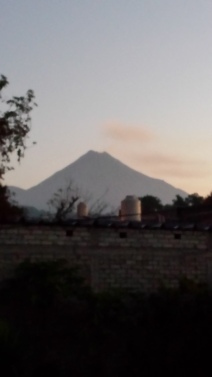 The volcano re-appeared this morning!